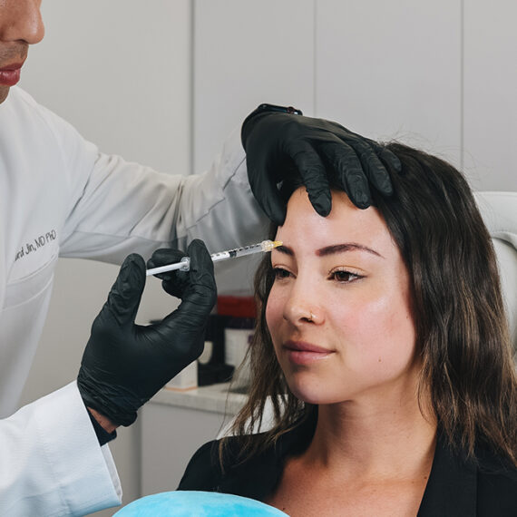 Woman getting Letybo Injections at RENEW by RJ, a medspa in Temecula