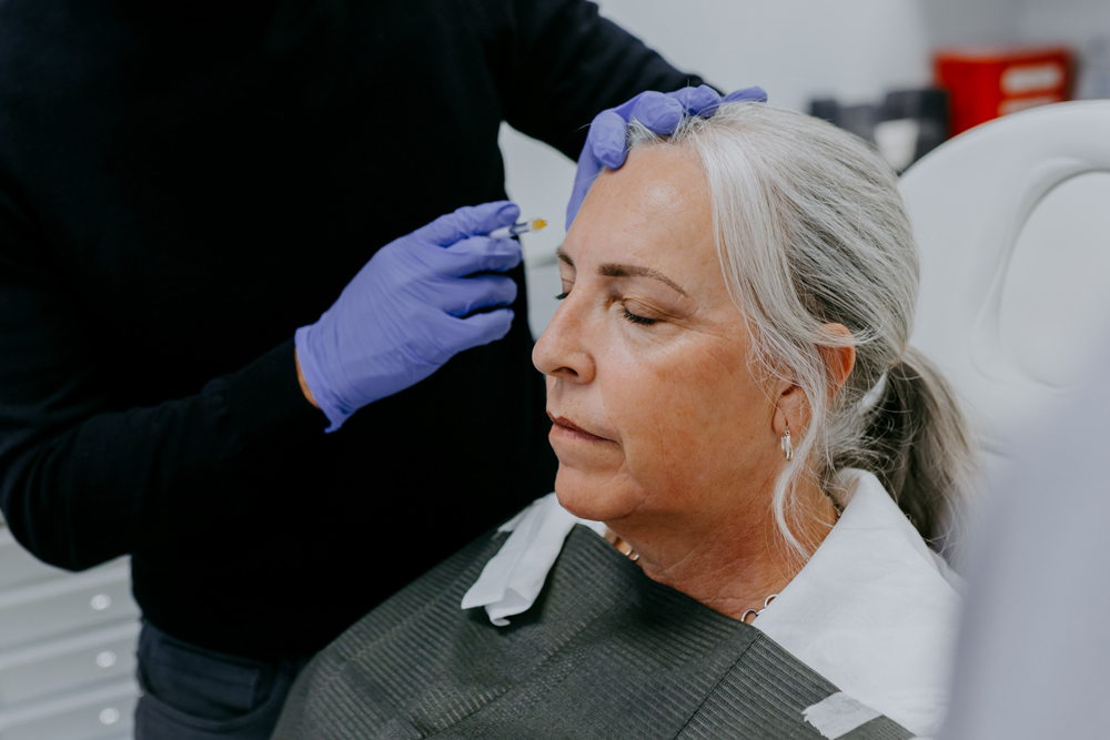 Woman in her 60's getting Botox at RENEW by RJ in Temecula, CA